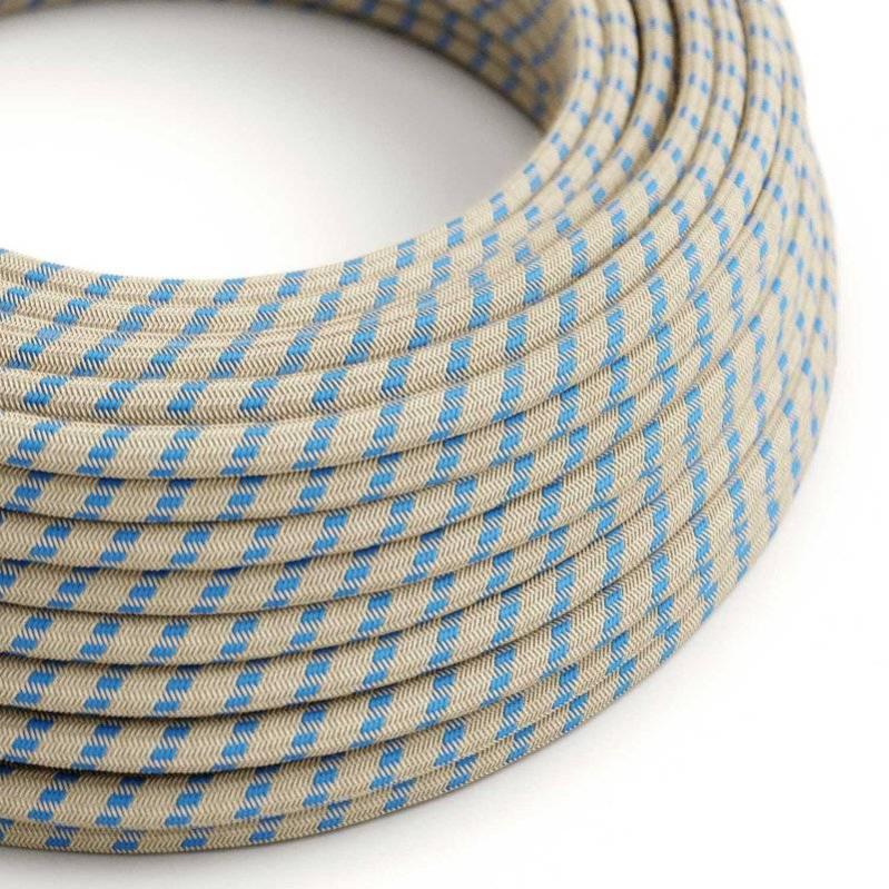 thumbnail: Creative-cables Italia CÂble Électrique Rond Recouvert De Tissu Effet Soie 3x075 Zigzag Noir Xz3rz04 37477113