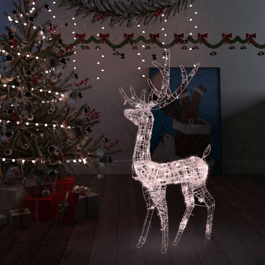 Renne lumineux Noël extérieur LED, blanc lumière de cerf debout