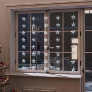 12 Étoiles 138 LED Guirlande Lumineuse de Fenêtre avec 8 Modes Clignotant  Décoration pour Noël, Mariage, Fête, Maison,(Blanc Chaud)