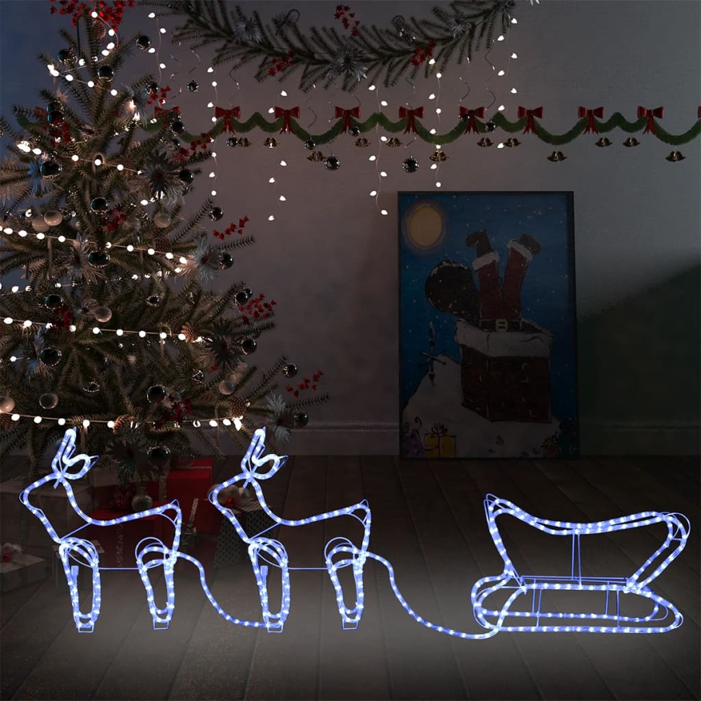 Decoration de Noël d'exterieur Renne et traîneau 252 LED