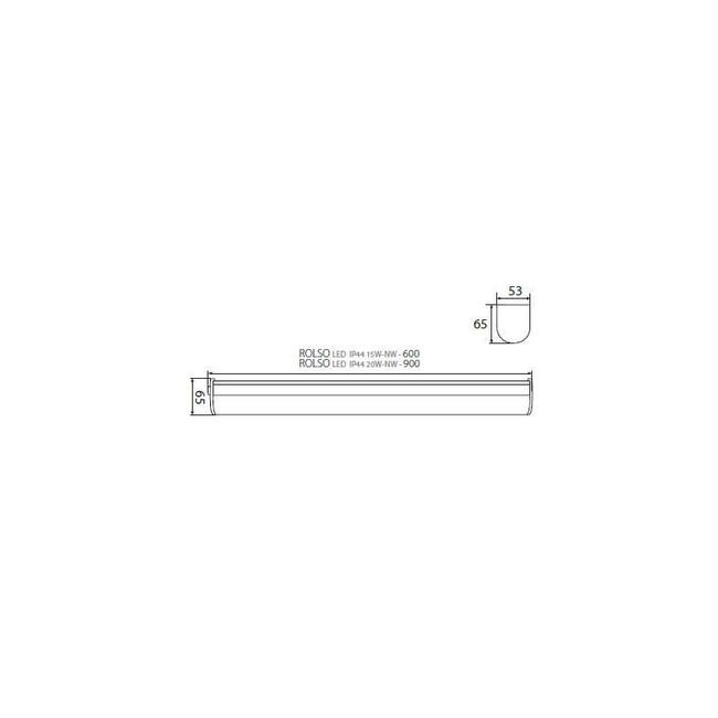 Réglette salle de bain EO S19 sans source lumineuse SSL blanc - L'ÉBÉNOÏD -  055211
