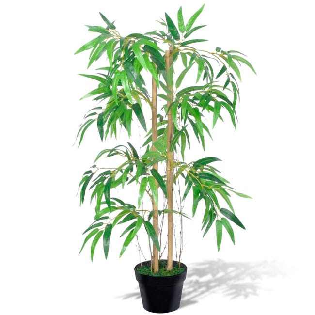 Plante artificielle avec pot bambou twiggy 90 cm DEC021894 | Leroy Merlin