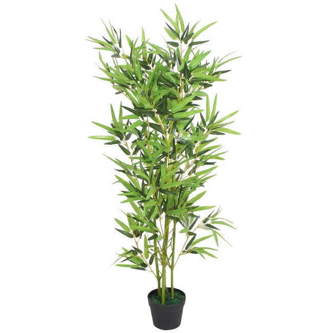 Plante artificielle avec pot bambou 120 cm vert DEC021937 | Leroy Merlin
