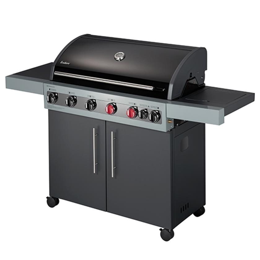 Barbecue à gaz Boston Black 6 KR Turbo ENDERS 6 brûleurs dont 2 Turbo Zone 1 brûleur