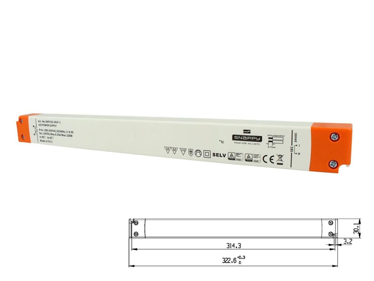 Alimentatore Ultra Slim Sottile 75W 24V Trasformatore CV Per Striscia Led In Profilato Alluminio - Foto 2