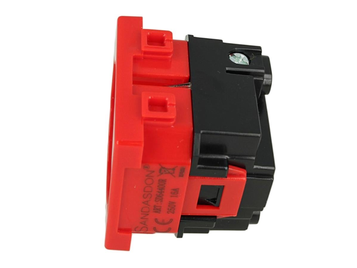 Interruttore A Pressione Con Copertura Impermeabile Da Incasso ø 25 Mm 250 V 16 A Rosso Illuminato, Spina Piatta 6,3 Mm (1 - Foto 3