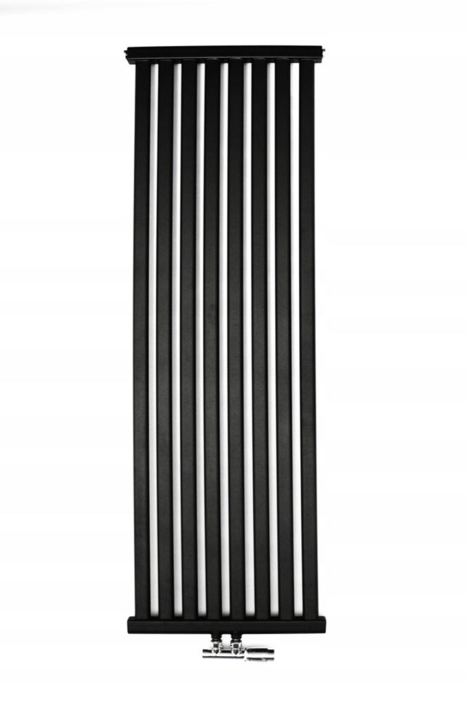 Yoki Radiateur Eau Chaude Vertical 880 W 180x50cm Radiateur 8 Lames Chauffage Central Noir Leroy Merlin