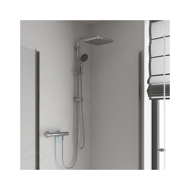 Grohe Vitalio Start - Set de ducha 250 con termostato, 9,5 l/min, 2  chorros, cromado 26696000