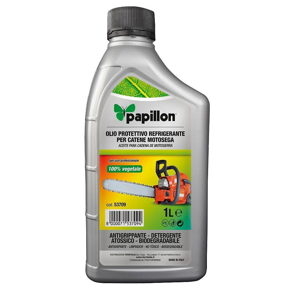 Olio lubrificante per catena motosega 100% vegetale antigrippante  detergente, un un, capacità 1 litro