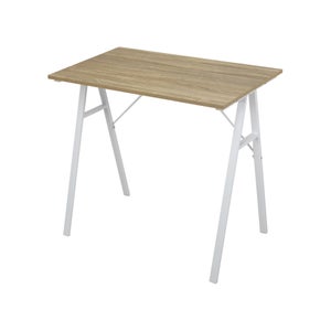 Bureau d'ordinateur rangement câbles bois mdf et bois blanc Versa