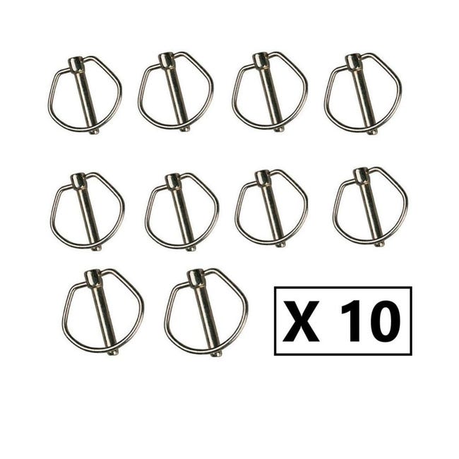 Kit 125 Coppiglie Inox Tipo R Per Fissaggi Meccanici - Perni A Molla Per Trattori, Tosaerba, Camper