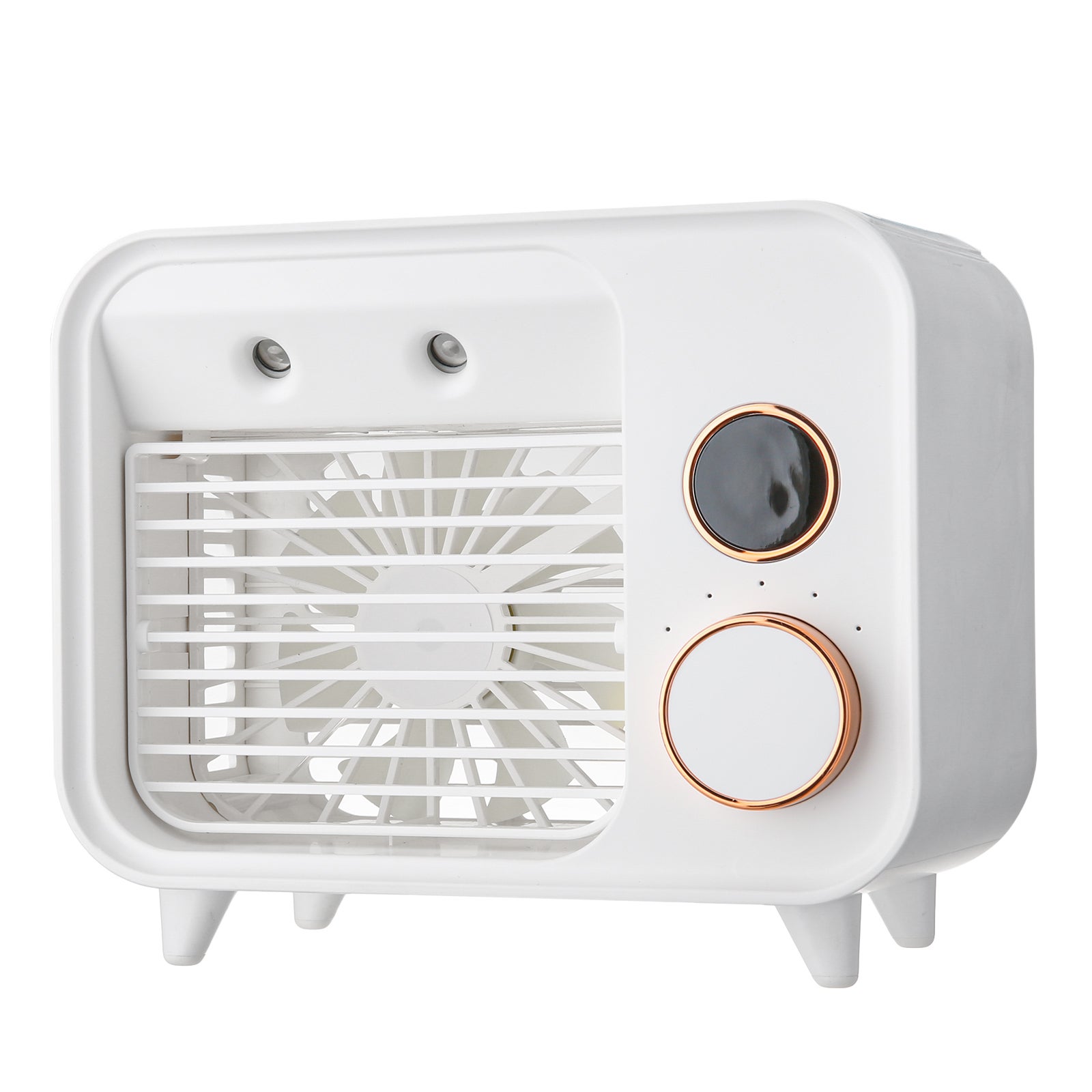 KKmoon Mini Ventilateur de Climatiseur de Bureau USB Refroidisseur dAir Dortoir Refroidissement Ventilateur Portabke avec Lumières LED 