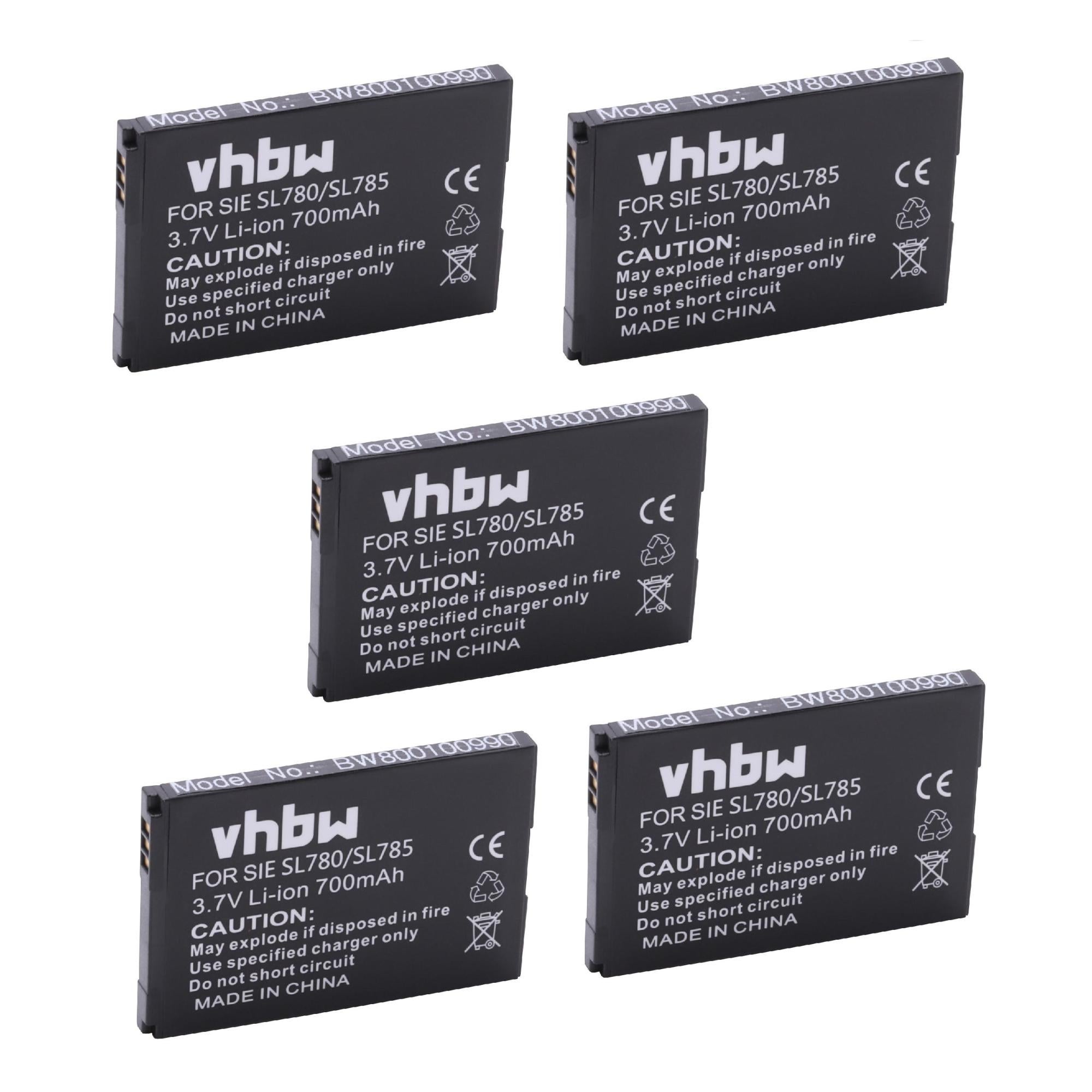Vhbw 5x Batteries compatible avec Unify SL450 téléphone fixe sans fil