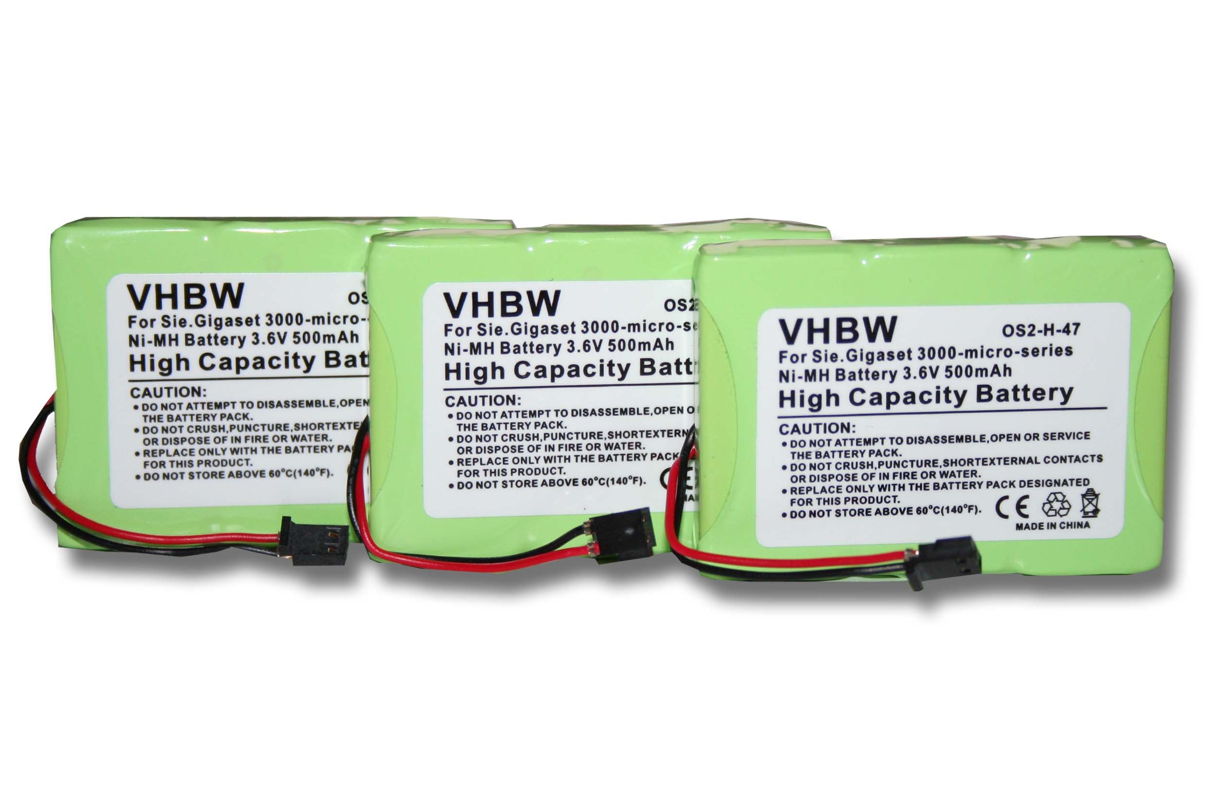 3010 BATTERIA 3x per Siemens Gigaset 3000 Micro Micro 3015 Micro 500mah 