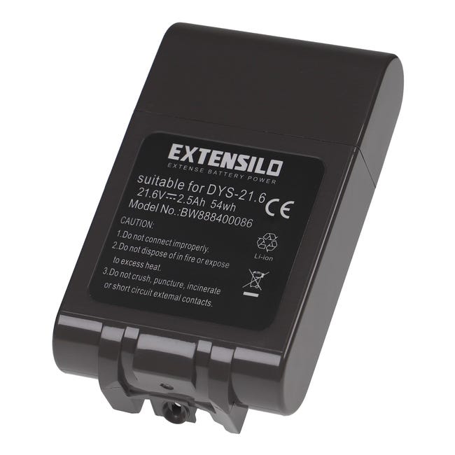 EXTENSILO Batterie compatible avec Dyson V6 Mattress, Motorhead, Motorhead  Exclusive aspirateur, robot électroménager (2500mAh, 21,6V, Li-ion)