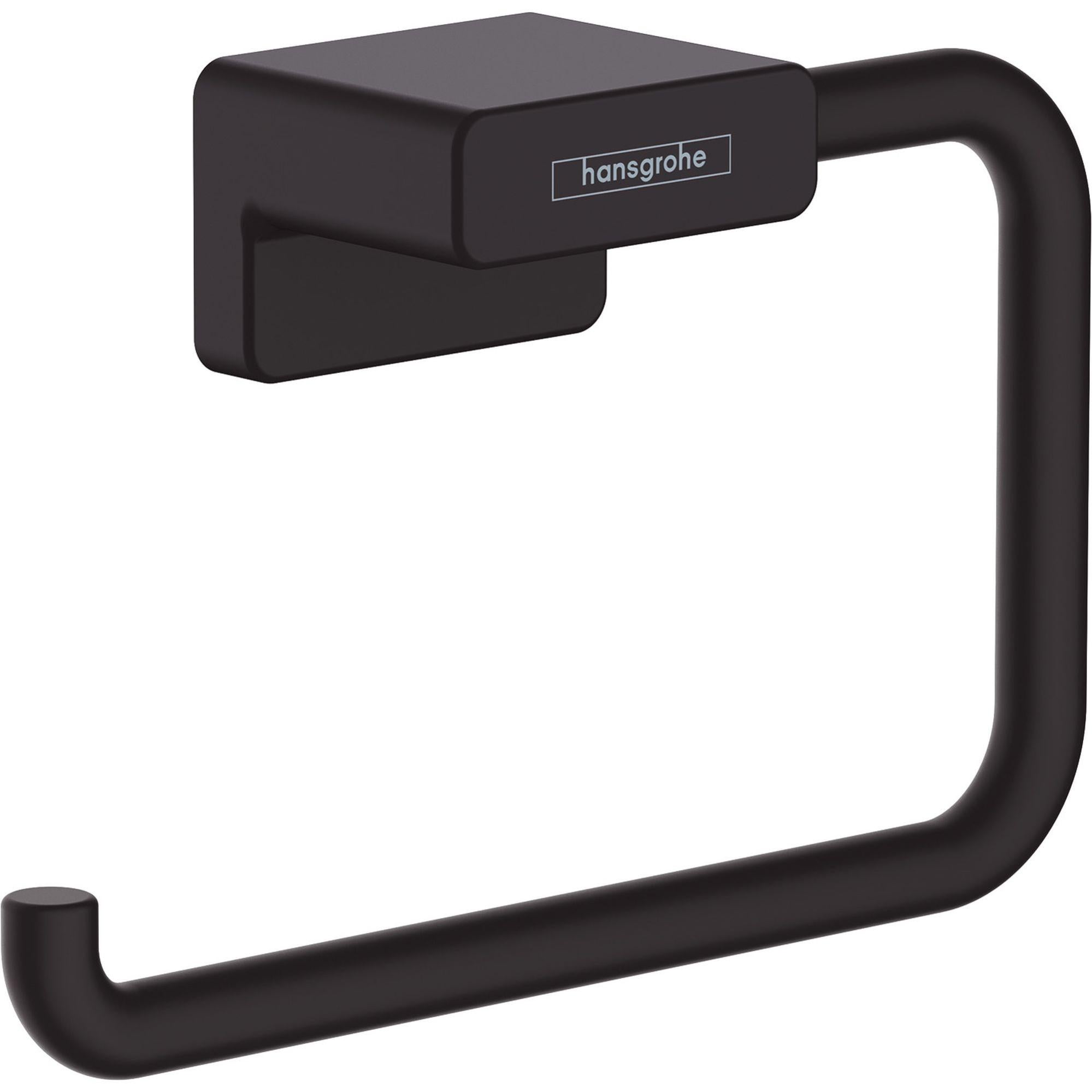 Portasciugamani Da Bagno In Ferro Battuto RTZEN – 30,5 Cm – Nero Opaco, Fatto A Mano