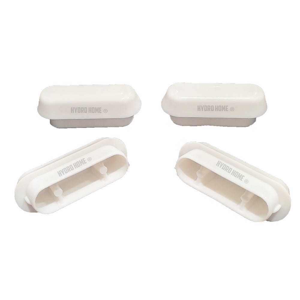 Kit 4 pezzi paracolpi PAR013 rettangolari bianchi in plastica per  Copriwater sedile Wc by HYDRO HOME