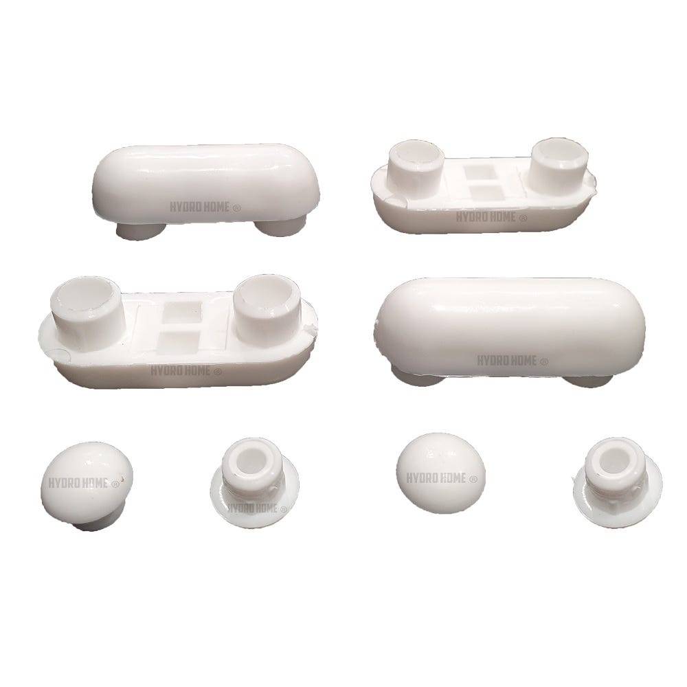 Kit 8 pezzi paracolpi PAR006 misti bianchi in plastica per Copriwater  sedile Wc by HYDRO HOME