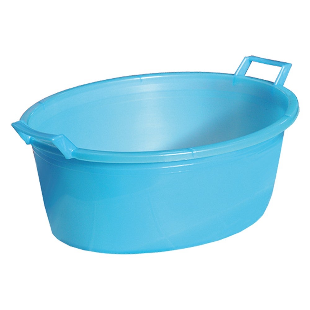 Bacinella In Plastica Ovale Con 2 Manici Diam.60cm Colore Azzurro