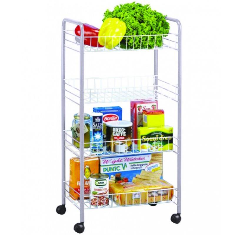 Artex Carrello Portaoggetti Winny 4 Piani – Metallo, Bianco, 38x26x79 Cm, Made In Italy, Assortimento Colori - 2