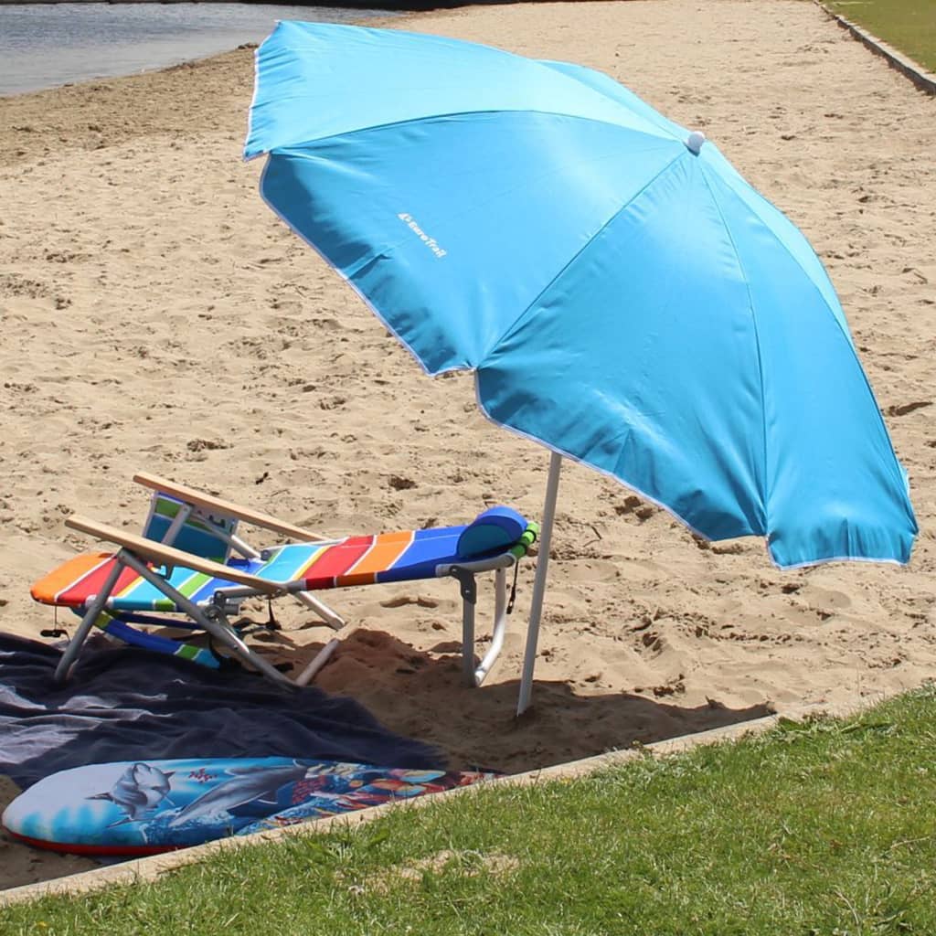 Ombrellone Da Spiaggia Con Morsetto UPF 50+ - Braccio Regolabile, Universale Per Sedia E Passeggino, Nero