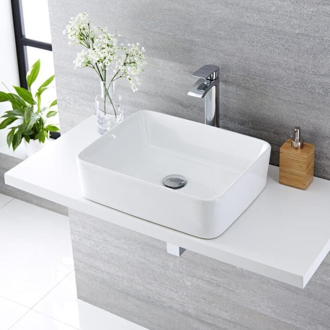 Lavabo Da Appoggio Ceramica Bianco Rettangolare Lavandino Lavello lavabo-da-appoggio-ceramica-bianco-rettangolare-lavandino-lavello