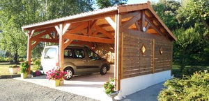 Carport bois CASTELLANE 558x555 cm