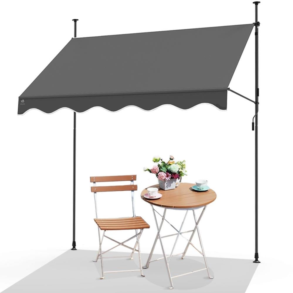 Tenda Da Sole Avvolgibile SONGMICS Per Balcone - 300x120 Cm, Manuale Con Manovella, Regolabile In Altezza E Angolo, Beige