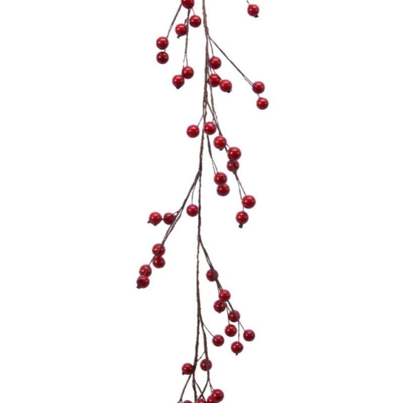 Palonu 32 Steli Di Bacche Rosse Artificiali Di Natale: Rami Di Agrifoglio In Schiuma Con Filo, 25,4 Cm, Per Decorazioni Albero E Fai Da Te