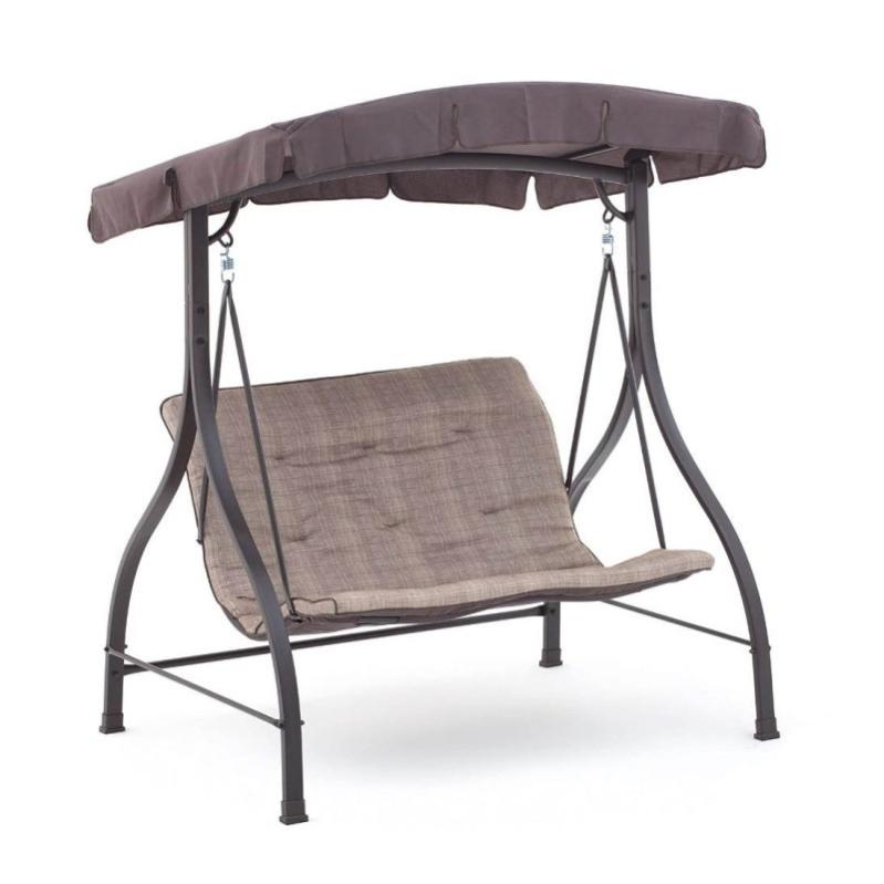Dondolo da esterno reclinabile in acciaio - Sofa 3 posti beige