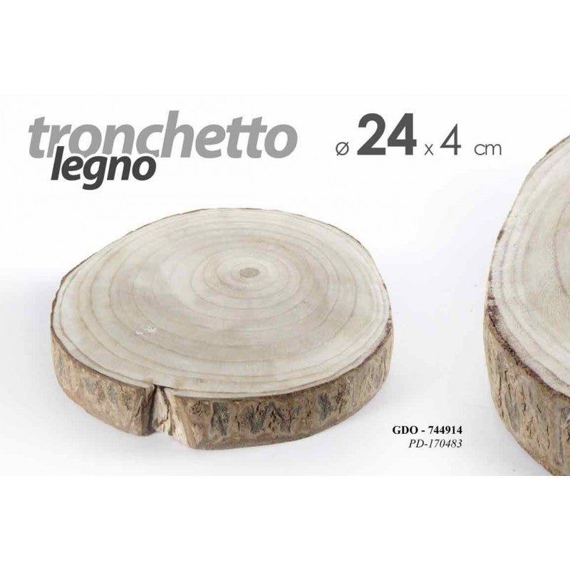 Decoración de decoupage de tronco de madera cm 24 x 4 h | Leroy Merlin