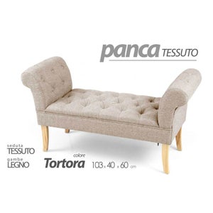 Panca portatutto shabby intarsiata bianca cm 100 x 50 x 45h