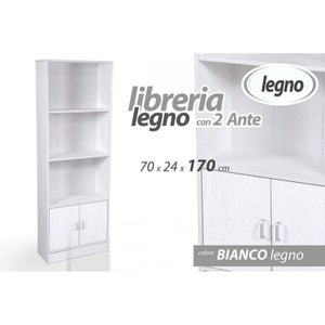 Libreria con 5 antine trasparenti e 10 cassetti