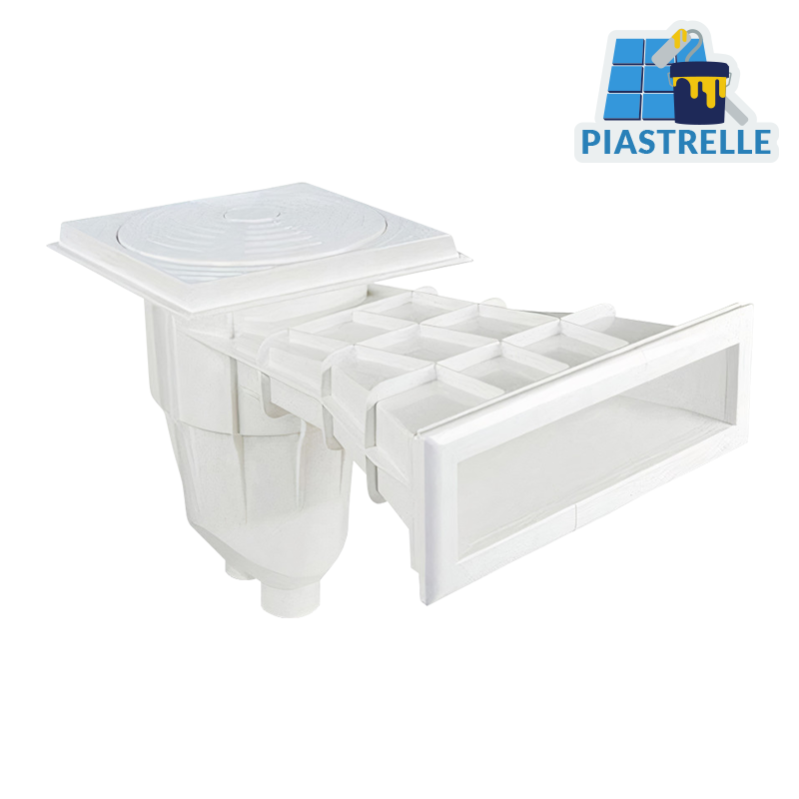 Well2wellness® Skimmer 2042BU - Piastra Con Raccordo Dritto Per Tubi Piscina 32/38 Mm - 5