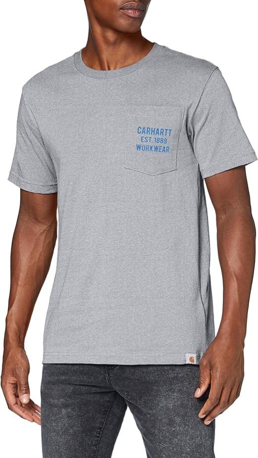 T-shirt avec poche Workwear Graphics gris chiné - Carhartt - Taille XL - 4