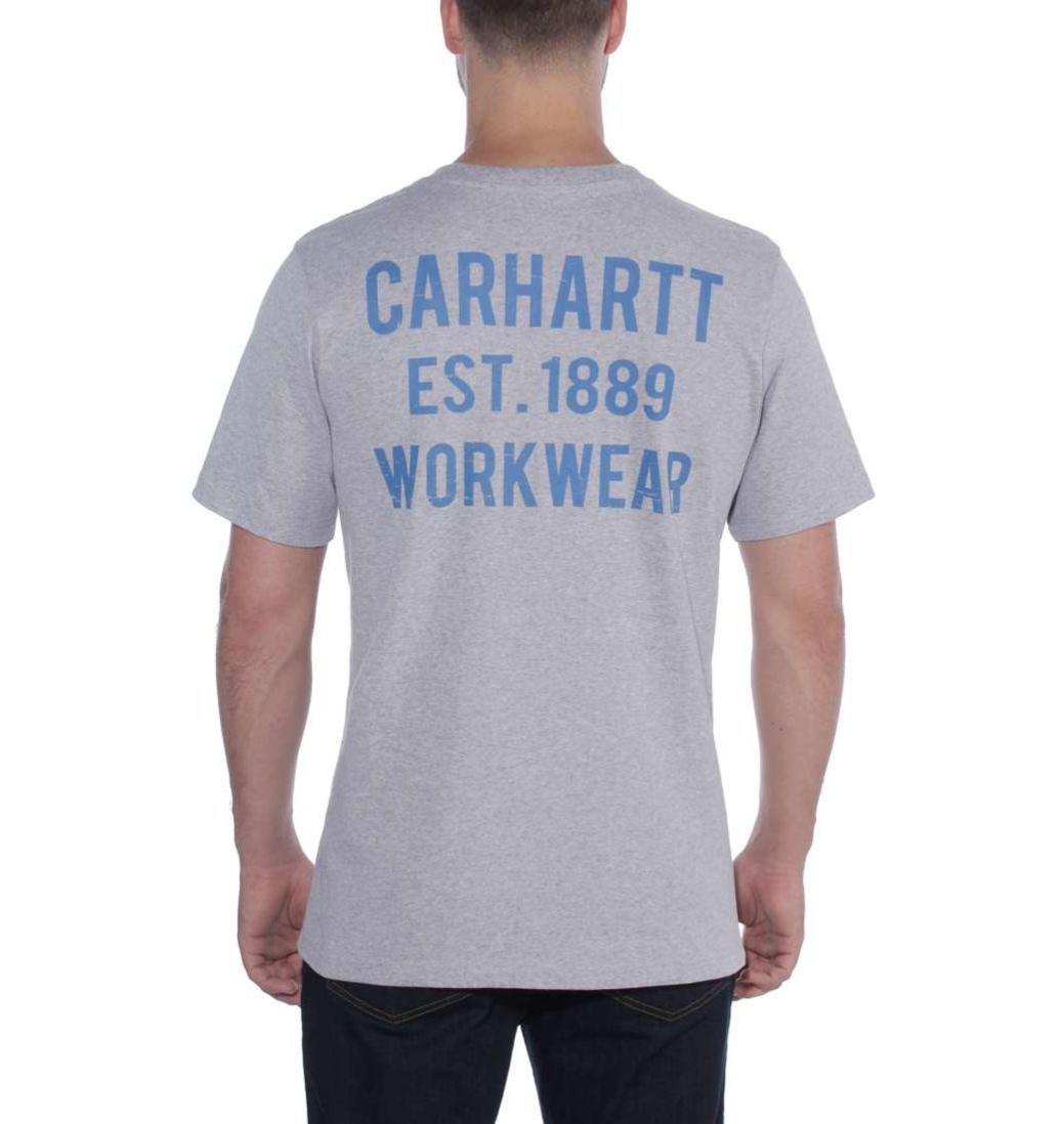 T-shirt avec poche Workwear Graphics gris chiné - Carhartt - Taille M - 5