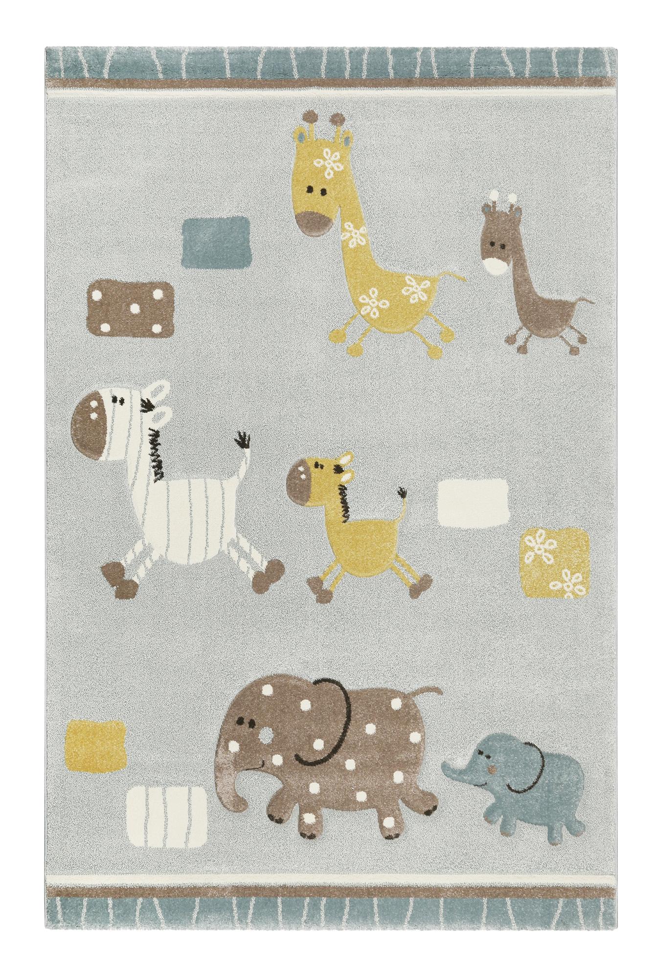 Tapis Chambre Enfant Animaux 2 0 160x225 Cm Lucky Zoo Par Esprit Leroy Merlin