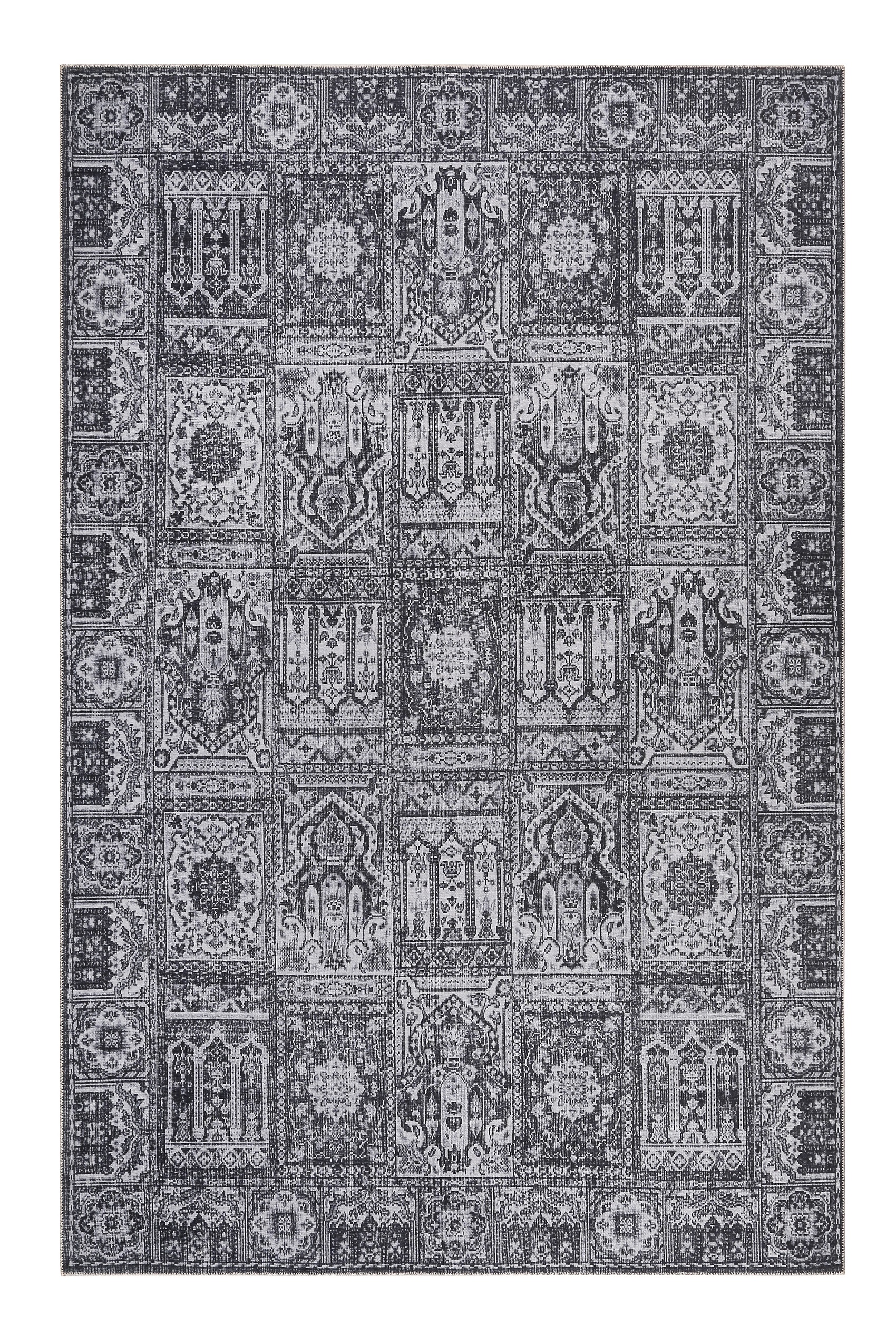 Tapis tissé multicolore inspiration berbère pour salon chambre 170x120