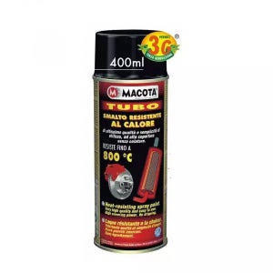 Spray émail résistant aux hautes températures Macota TUBE 400 ml TRANSPARENT  couleur 800° pour silencieux freins