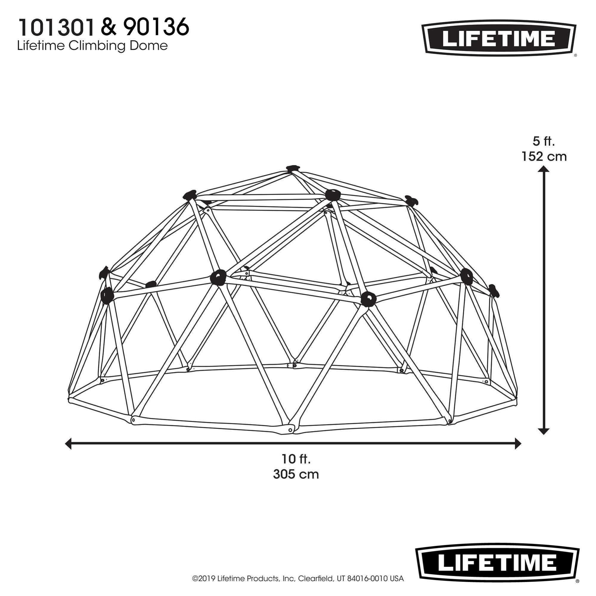Dome d'Escalade pour Enfants Jeux d'Extérieur (152*305 cm) LIFETIME #101301 - 5