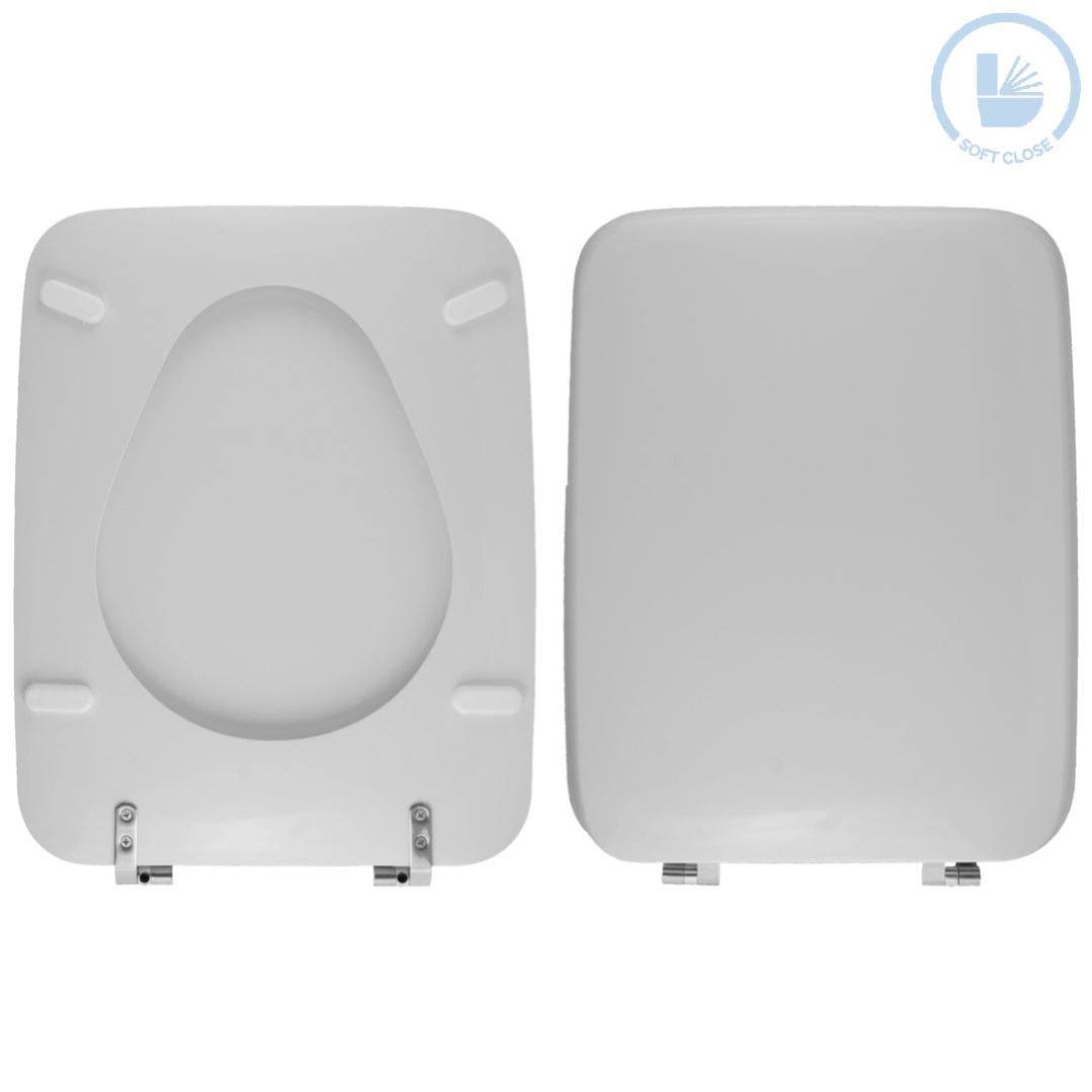 Toilettensitz Velara Ideal Standard – Holz Beschichtet Mit Polyesterharz, Weiß, Verstellbare Scharniere
