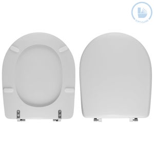 Duravit Sedile WC universale, tavoletta WC universale con chiusura  rallentata, copriwater universale a sgancio rapido per una facile  installazione, co