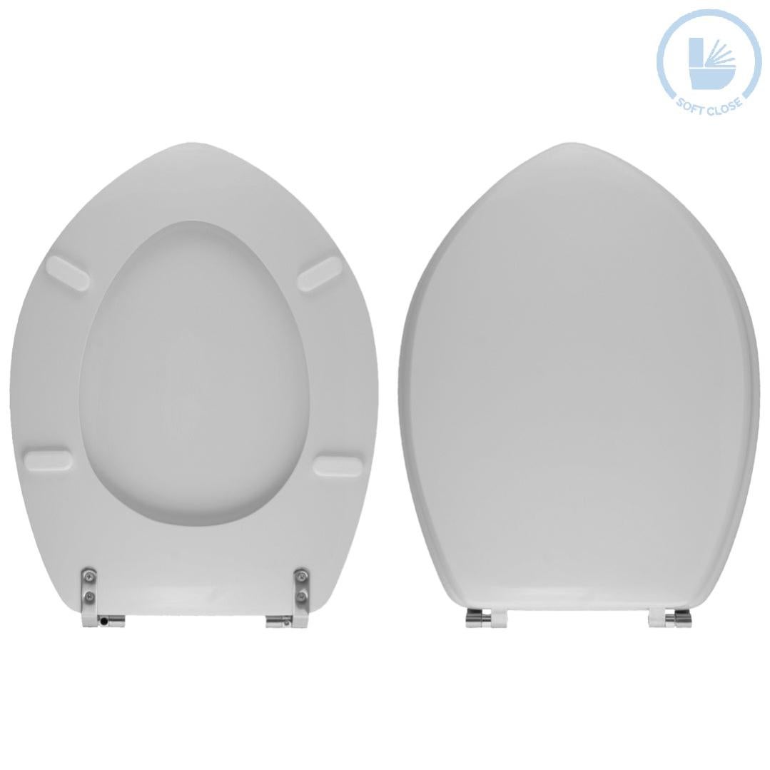 Copriwater Hydro Home Per Ideal Standard Velara: Asse WC In Legno Bianco, Cerniere Regolabili, Made In Italy