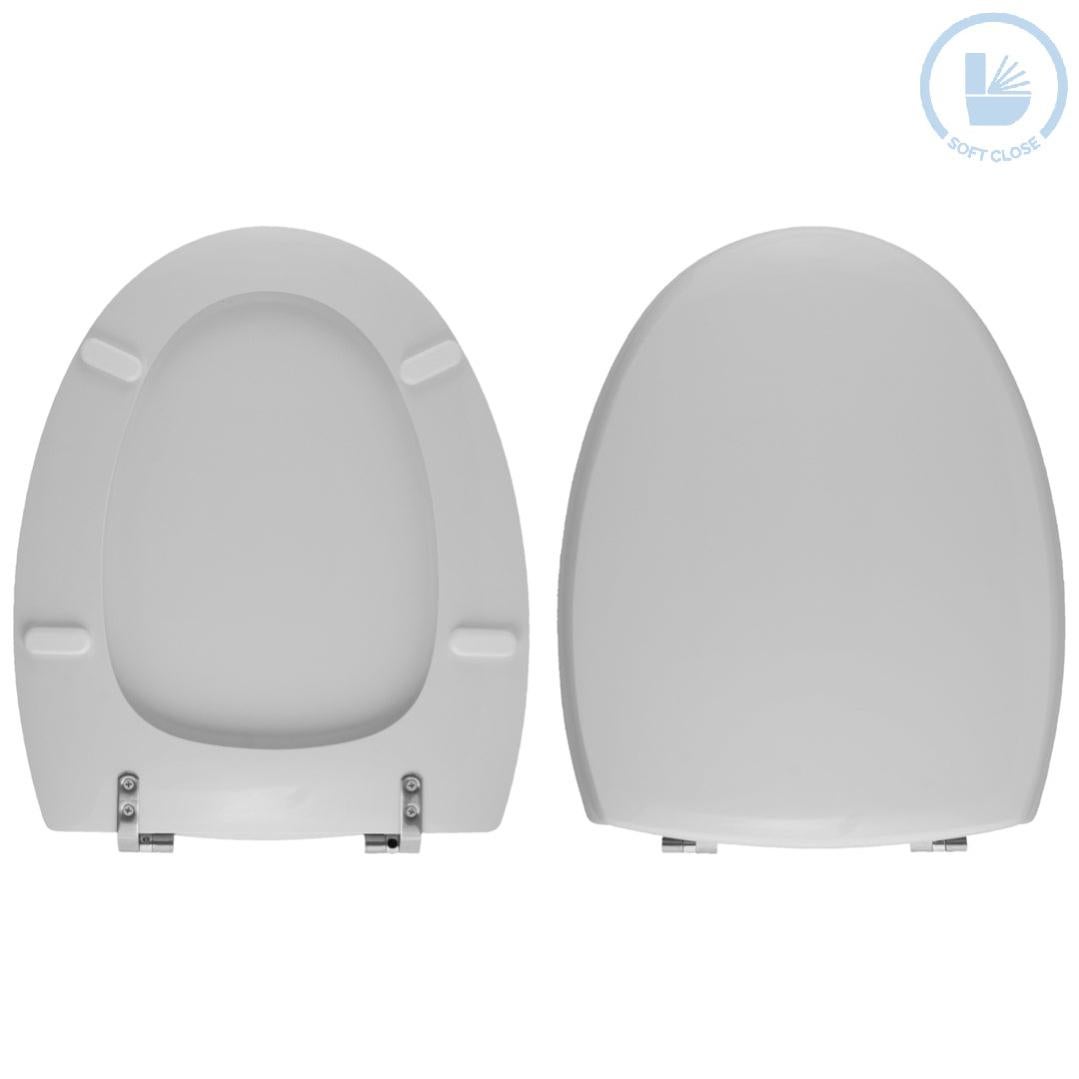 HYDRO HOME Copriwater In Legno Rivestito Resina Poliestere | Bianco Lucido | Made In Italy | Compatibile Gamma Simas