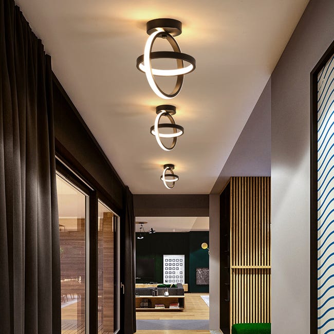 Golpeteo Restringir Carne de cordero Moderna lámpara de techo LED de 3 colores, decoración cuadrada para pasillo,  INS-5047 | Leroy Merlin