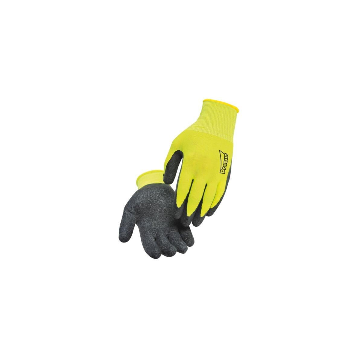 Gants SHOWA 317 En Latex Avec Poignée Polyvalente - Fluorescent Pour La Visibilité - Taille 7/S