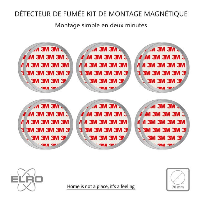 ELRO FM7000 - Kit de montage de l'aimant du détecteur de fumée - 6