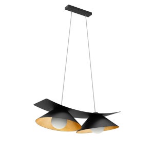 LUMICOM, SATURNO Lampada a Sospensione, 1X E27, max 42W, metallo, nero  opaco, D60cm