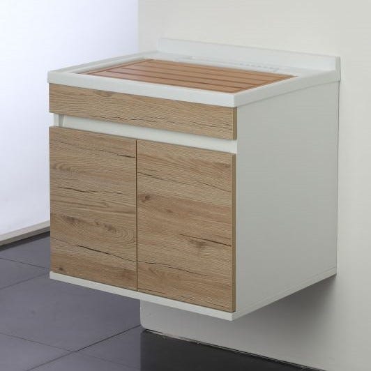 Art.9232 Fregadero resina y pvc 60x50cm mueble blanco para interior o  exterior