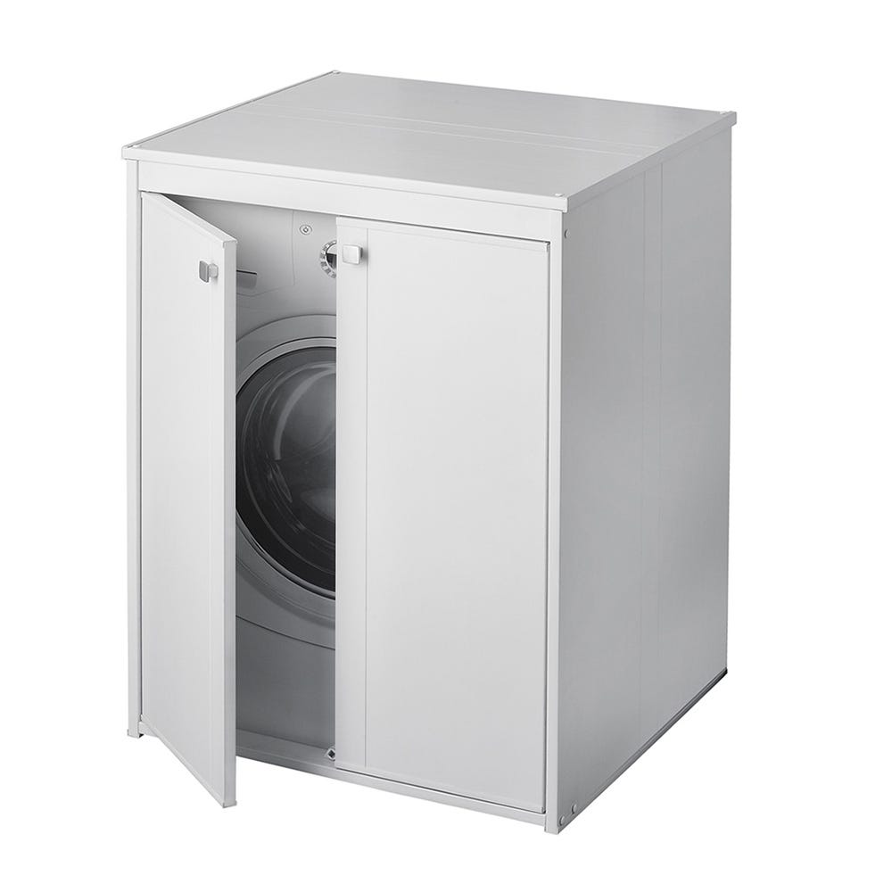 Trioplast Armario Box - Mueble cubrecamadora de resina para lavadora -  Secadora exterior - 68 cm